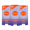 3 purple stick deodorants in the scent Soft Powder