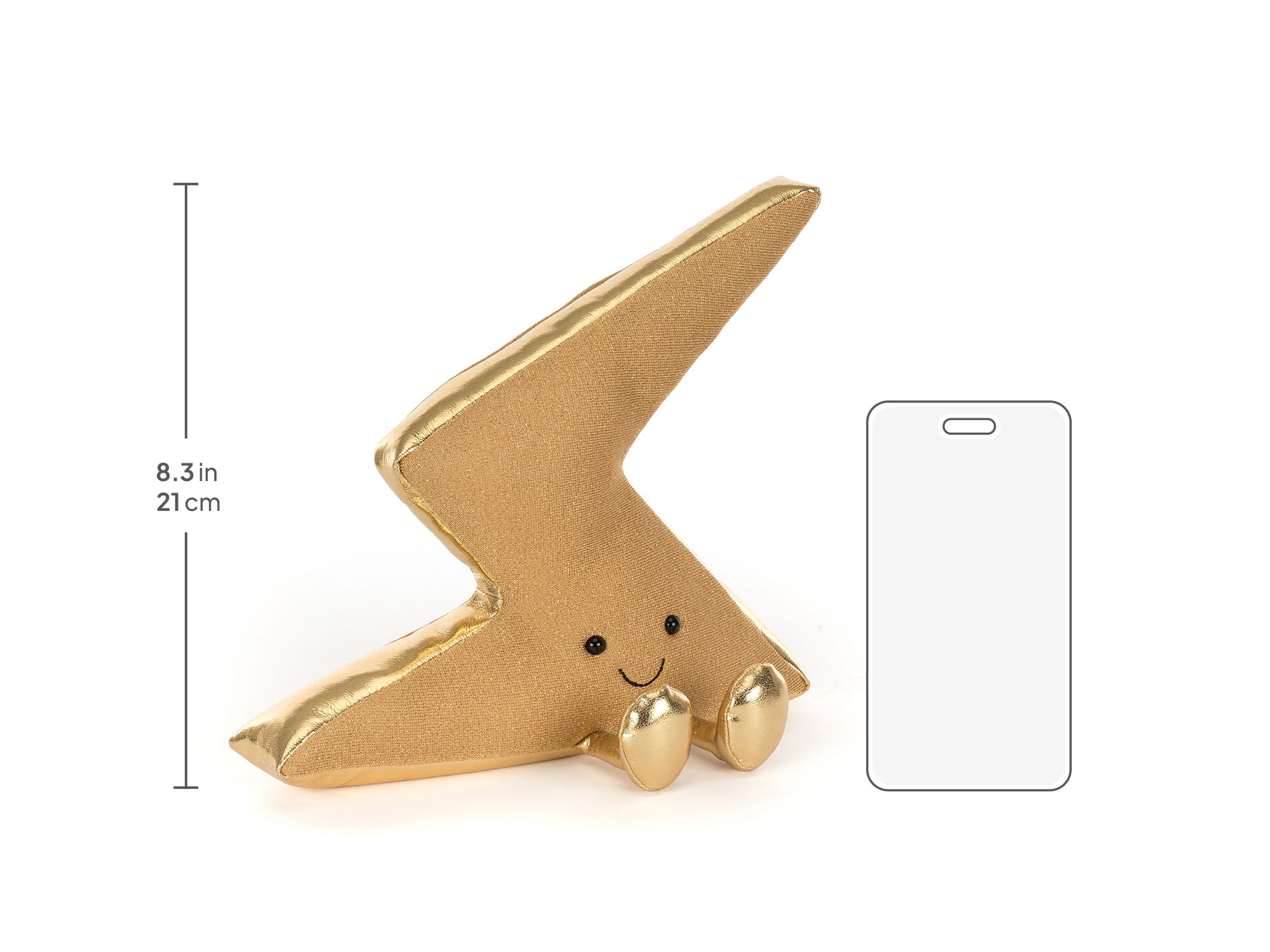 Amuseables Zapperty Lightning Bolt, size chart