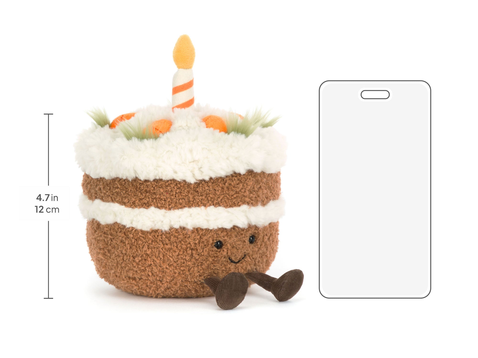 Amuseables Carrot Cake, size chart