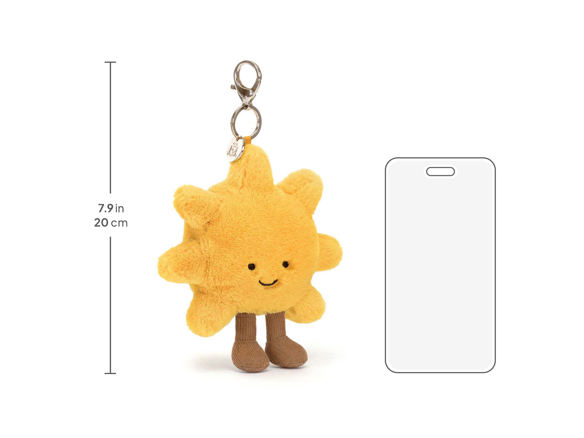 Amuseables Sun Bag Charm, size chart