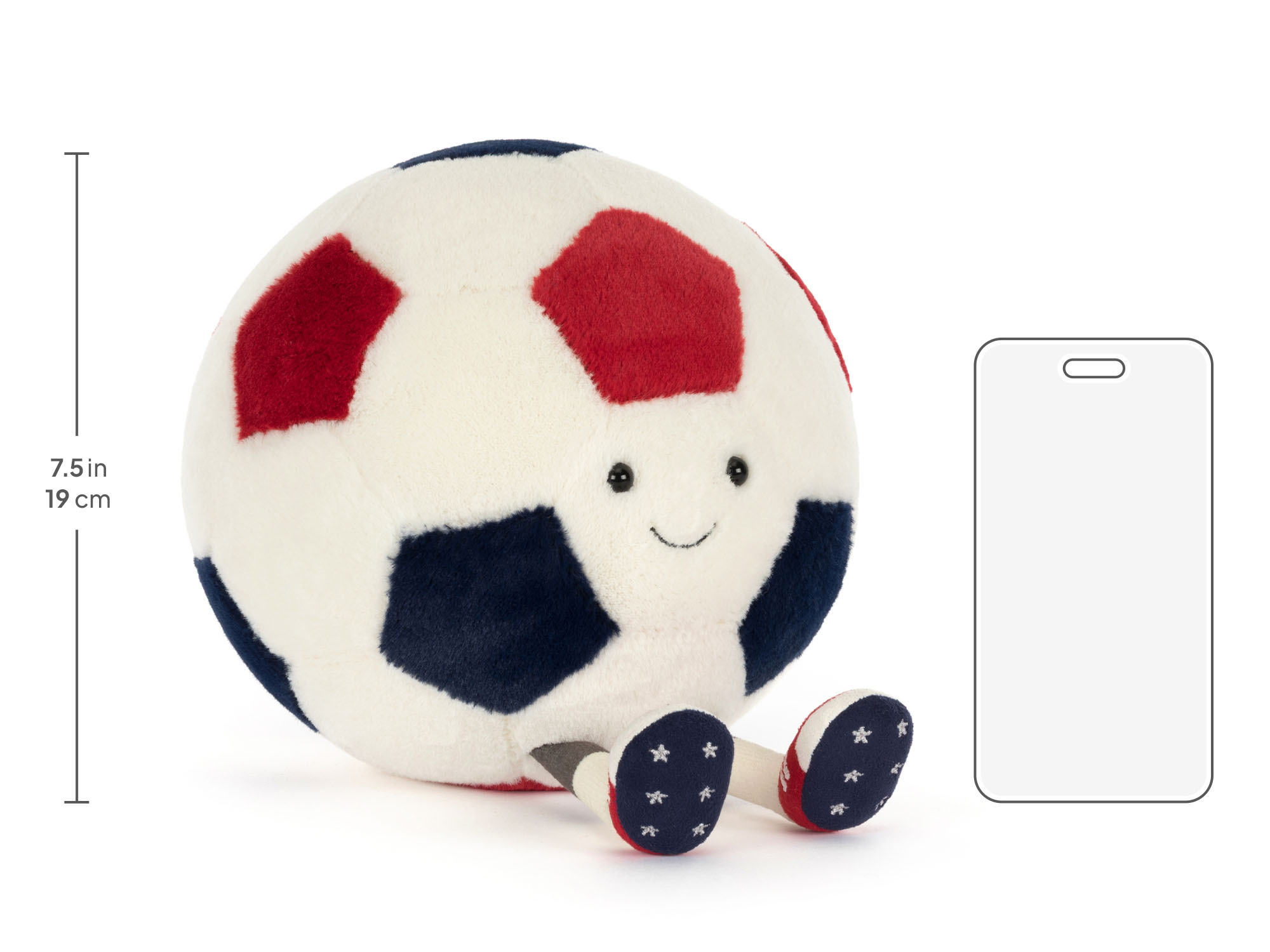 Amuseables USA Soccer Ball, size chart