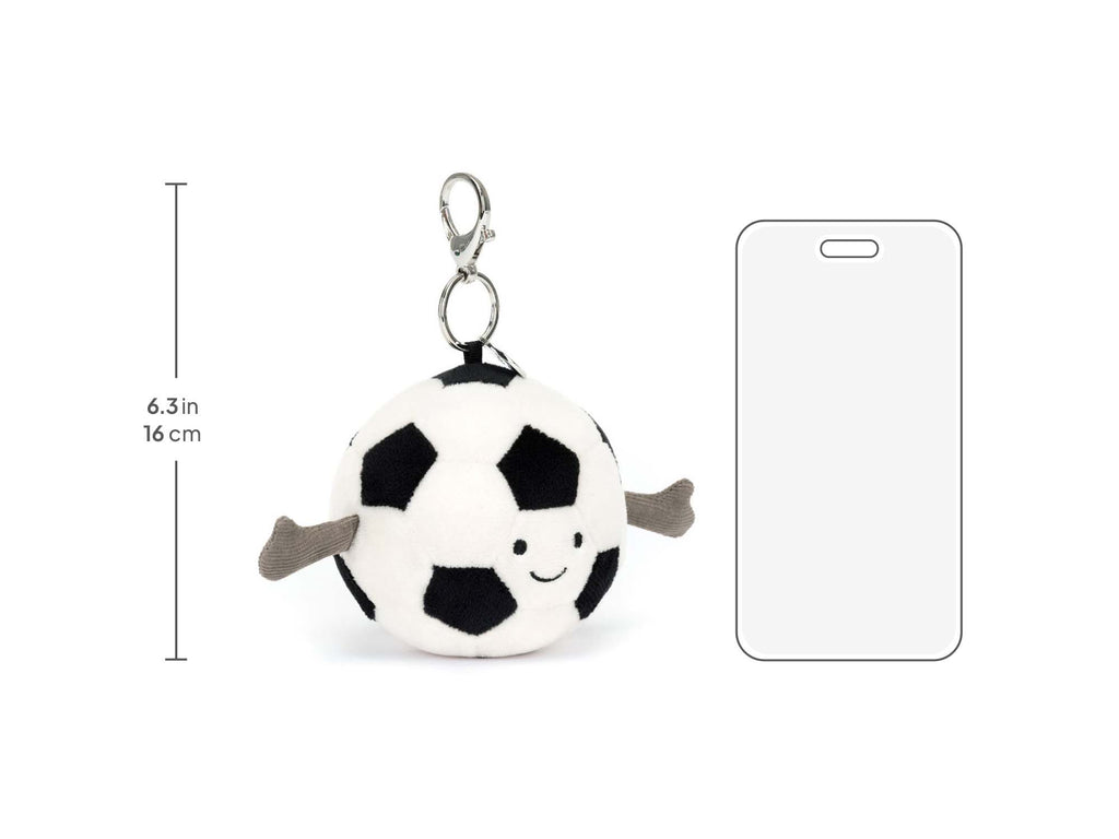 Amuseables Sports Soccer Bag Charm, size chart