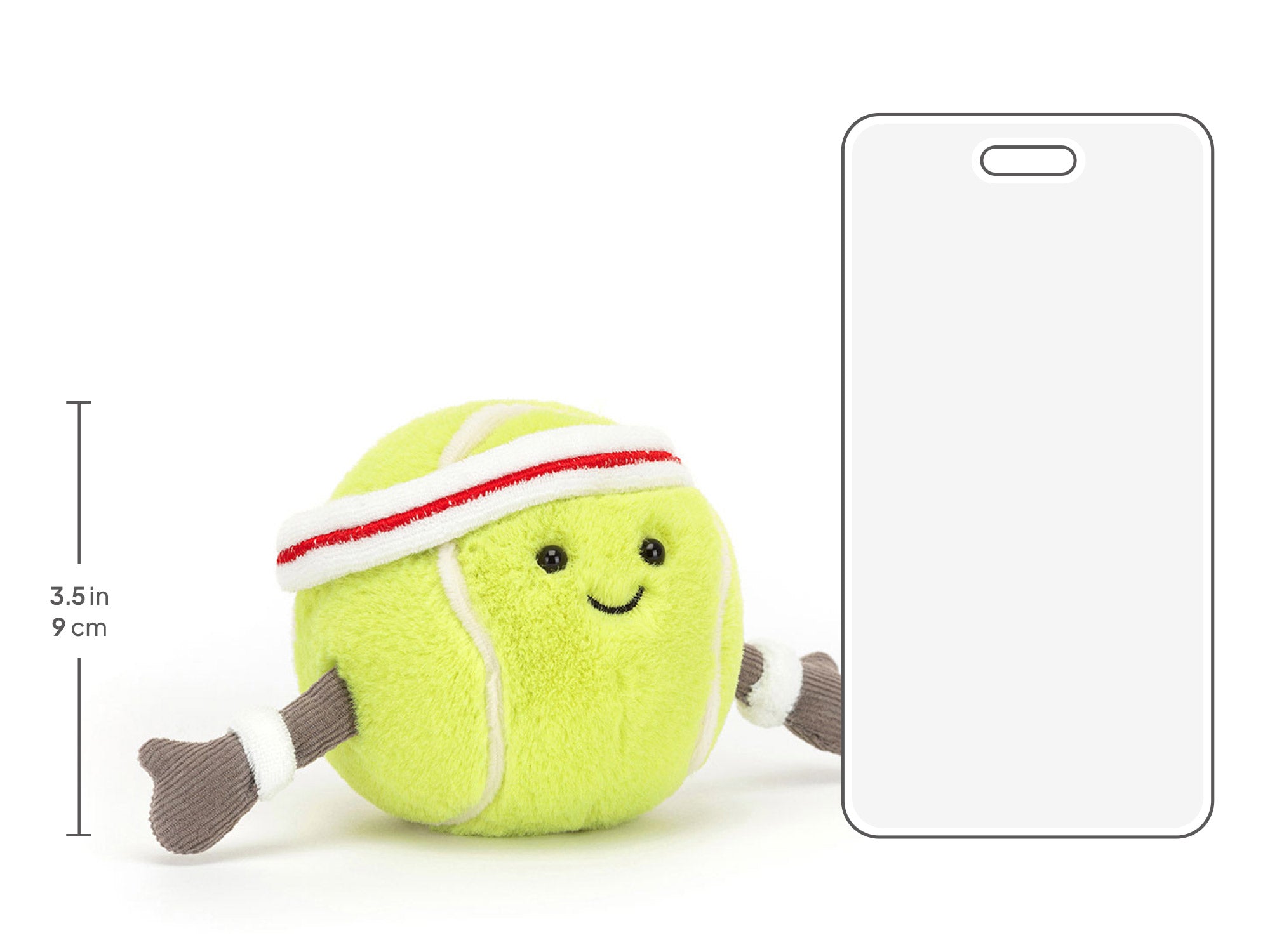 Amuseables Sports Tennis Ball, size chart