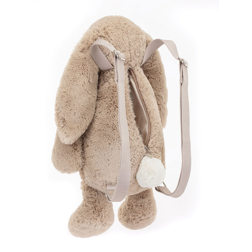 Bashful Beige Bunny Backpack, View  3