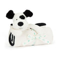 Bashful Black & Cream Puppy Blankie, Main View