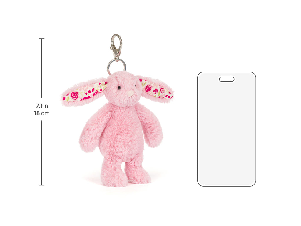 Blushkin Blossom Bunny Bag Charm, size chart