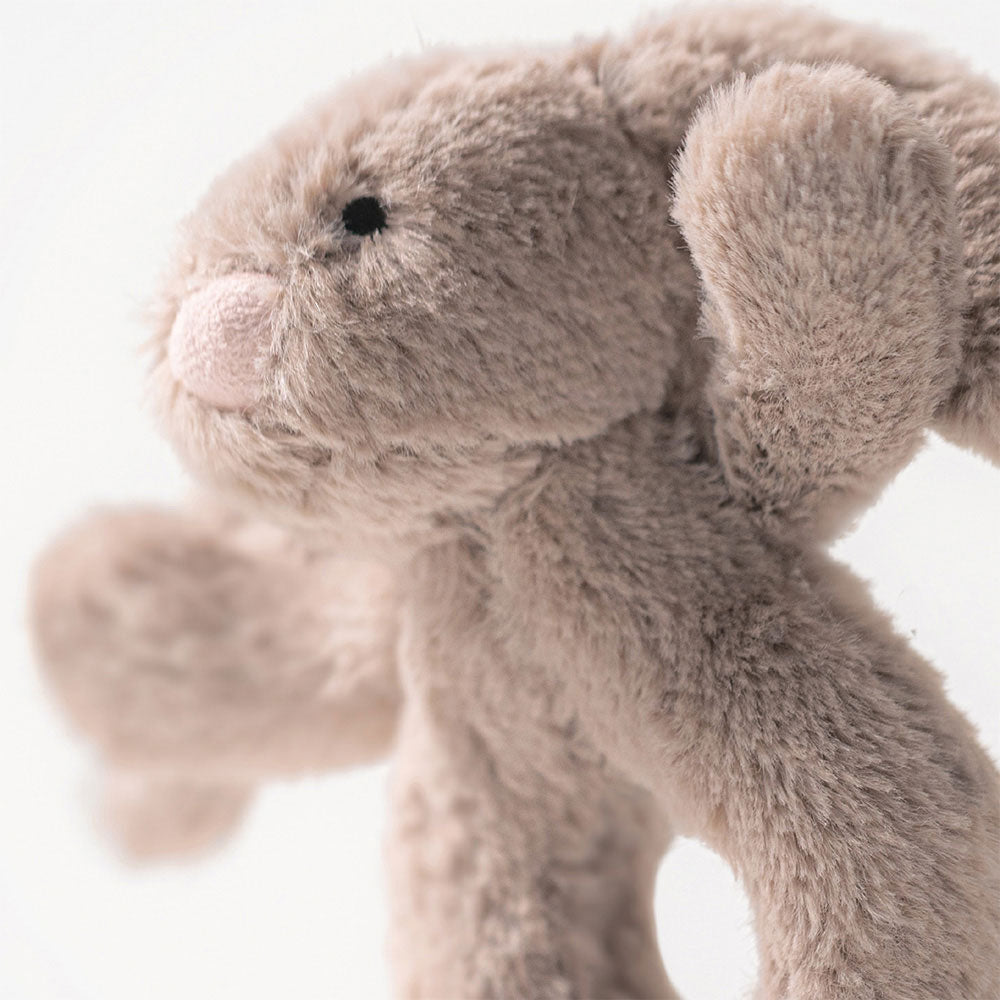 Bashful Beige Bunny Ring Rattle, View 1