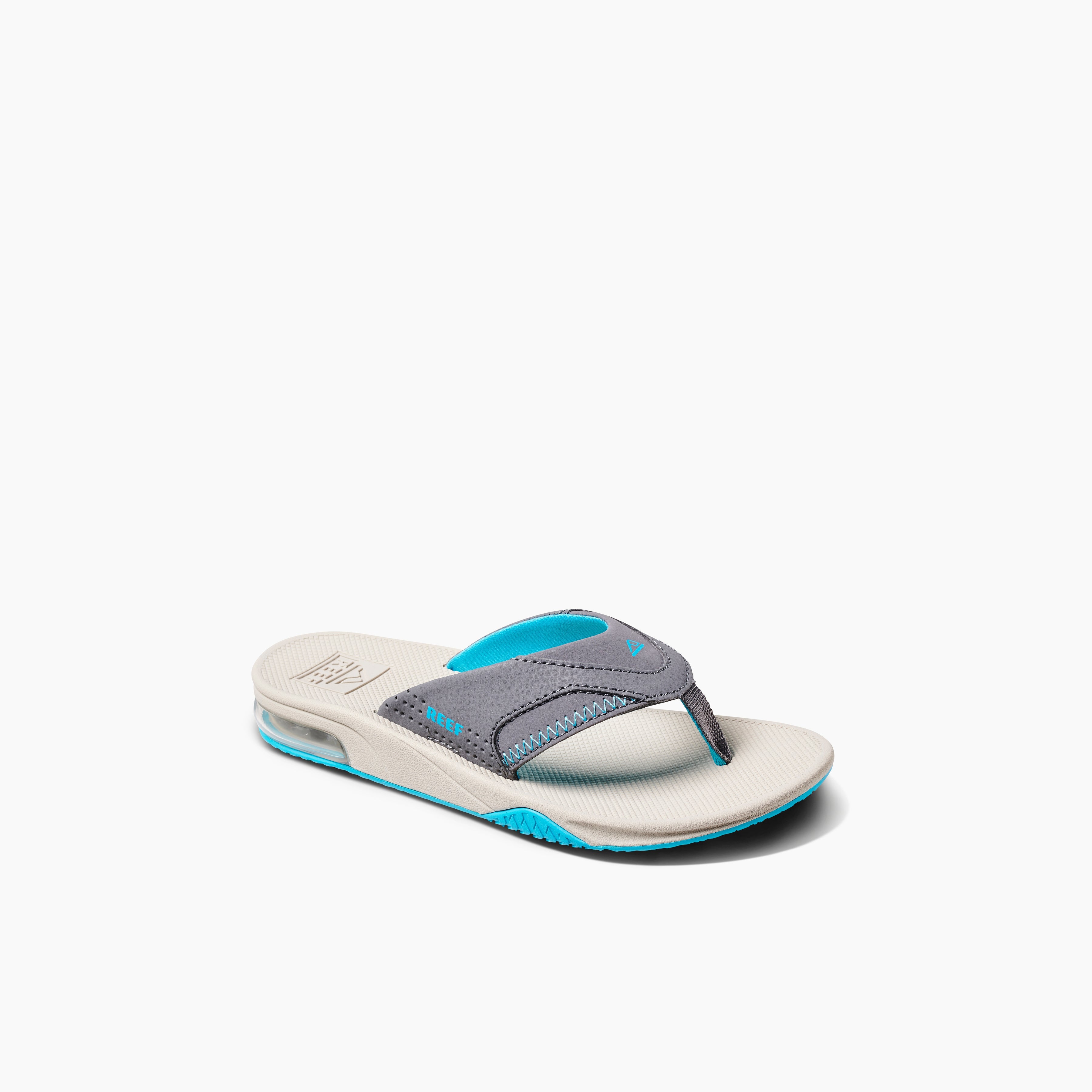 Kids Fanning - Grey/Aqua/Oak - Main View