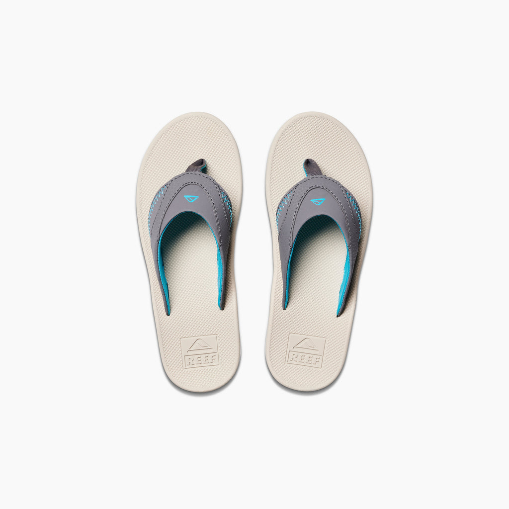 Kids Fanning - Grey/Aqua/Oak - Top View