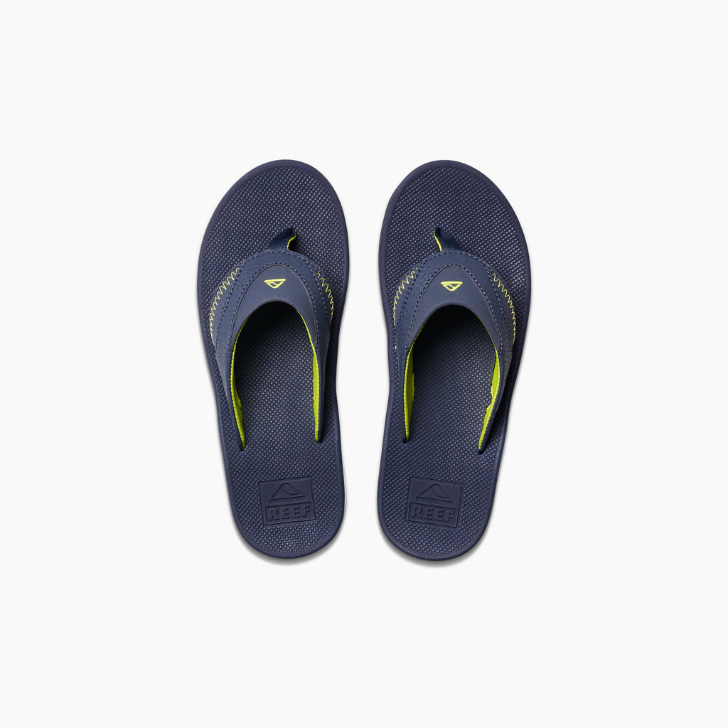 Kids Fanning - Lime/Navy - Top View