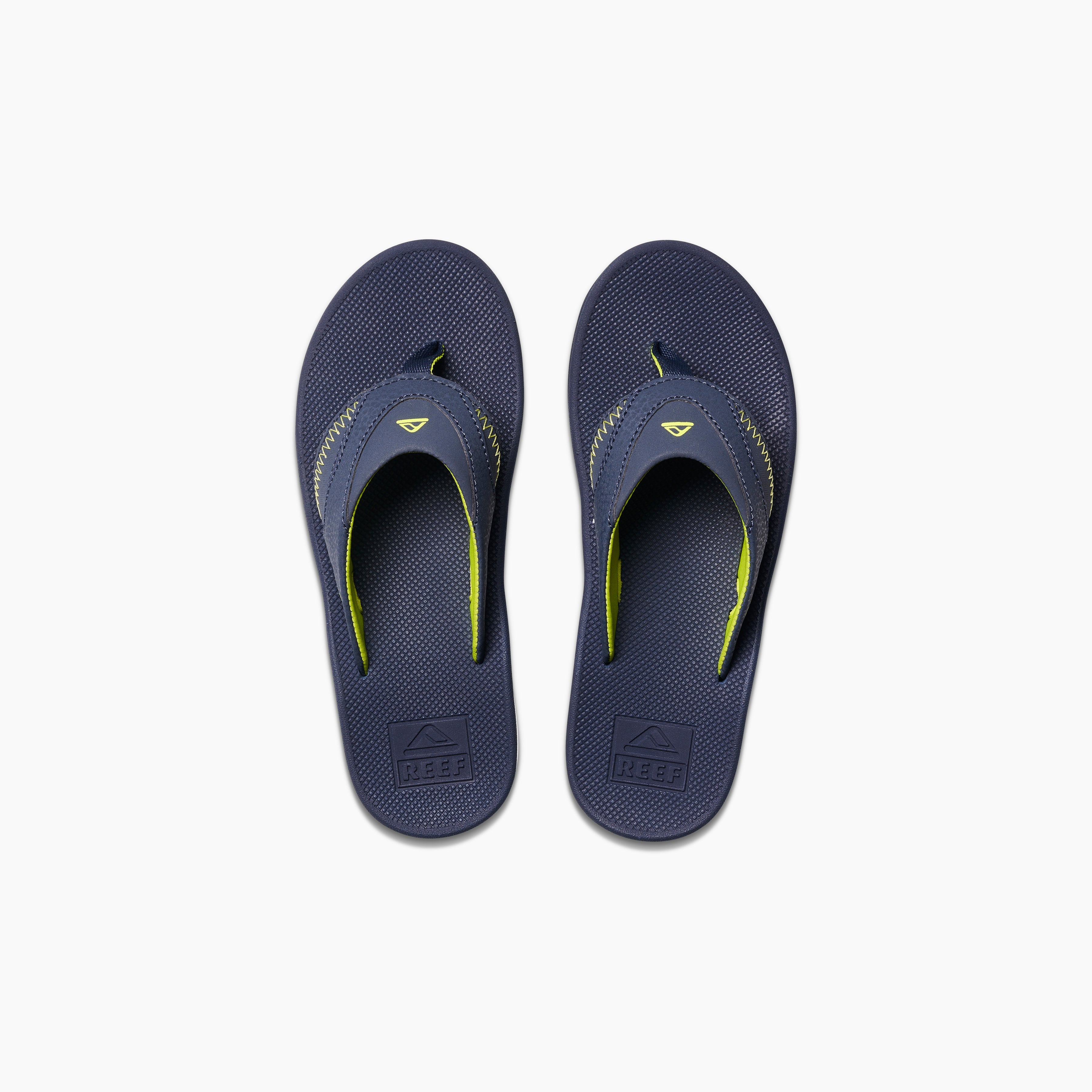 Kids Fanning - Lime/Navy - Top View