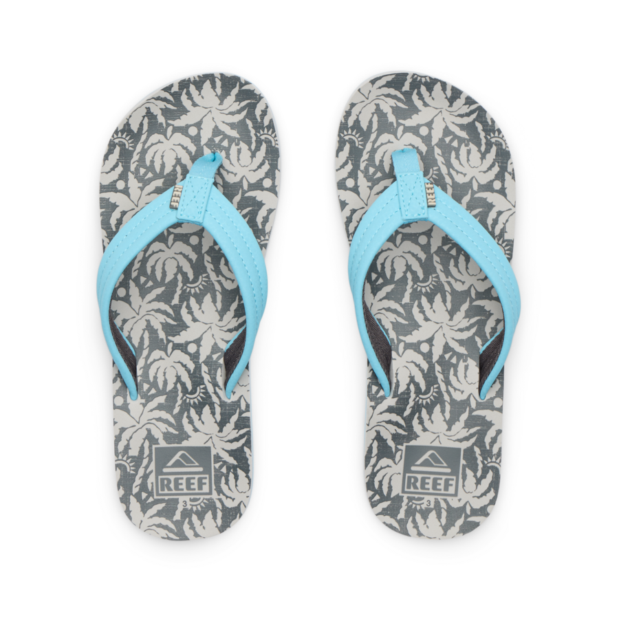 Kids Ahi - Light Blue Palm - Top View