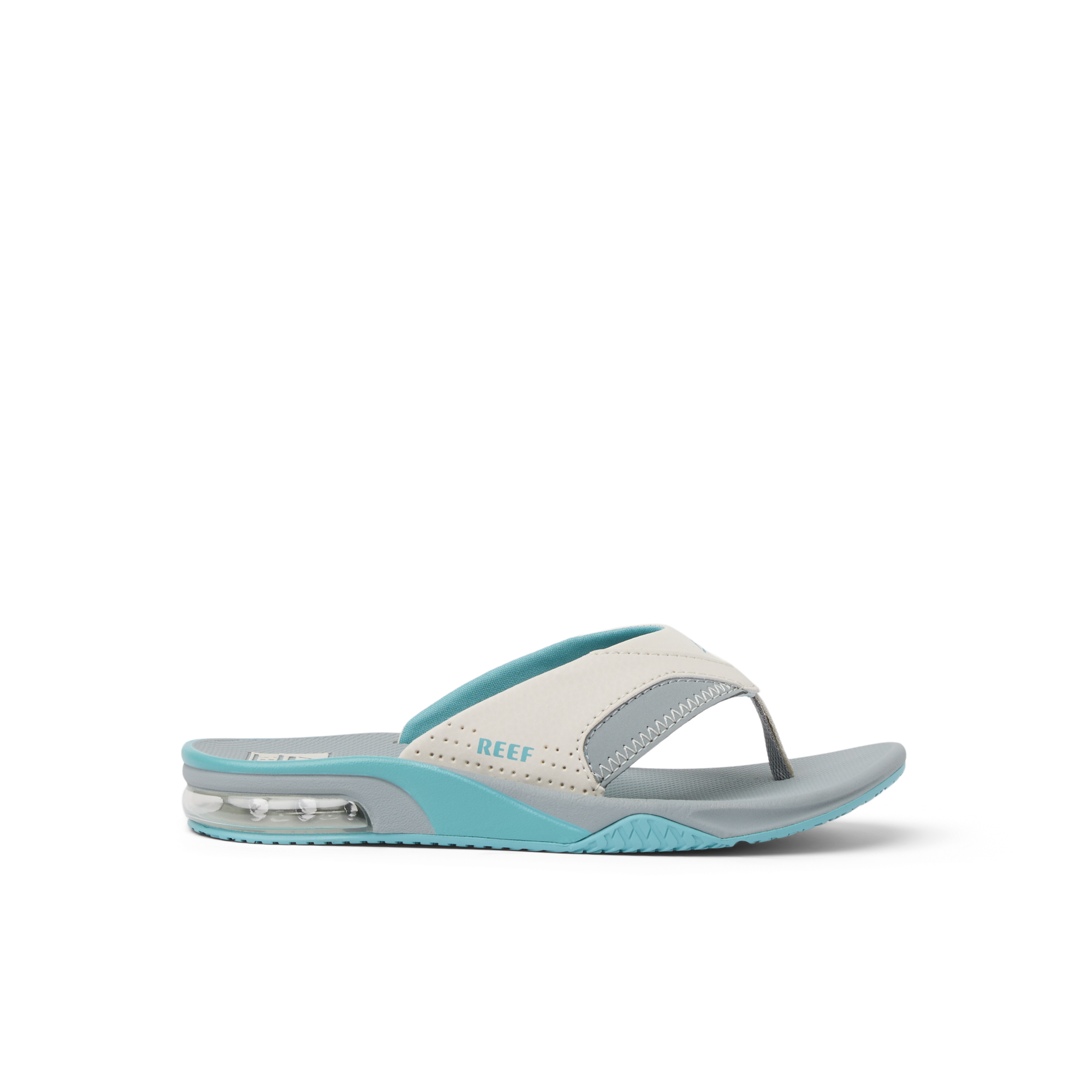 Kids Fanning - Tan/Grey/Blue - Right Side View