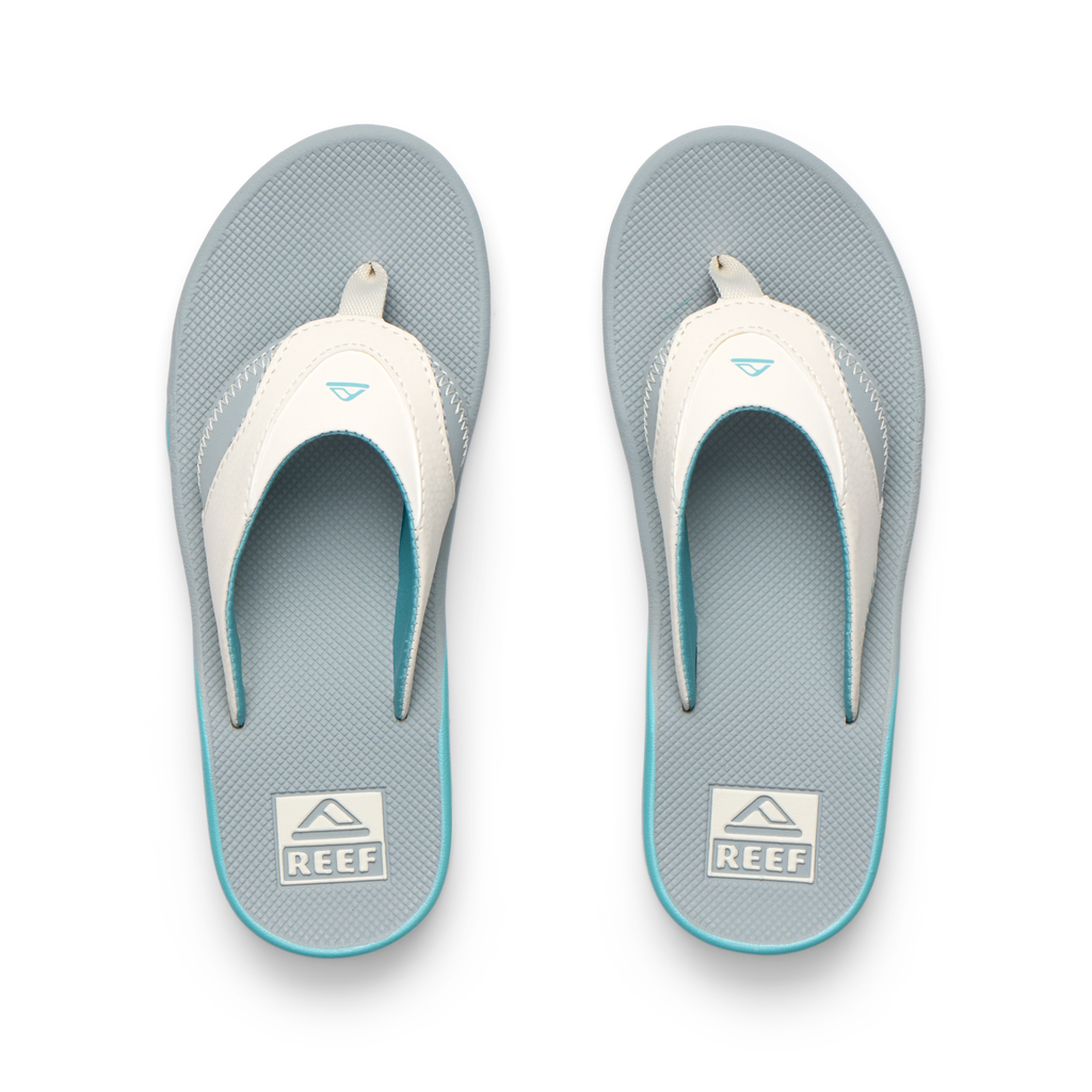 Kids Fanning - Tan/Grey/Blue - Top View