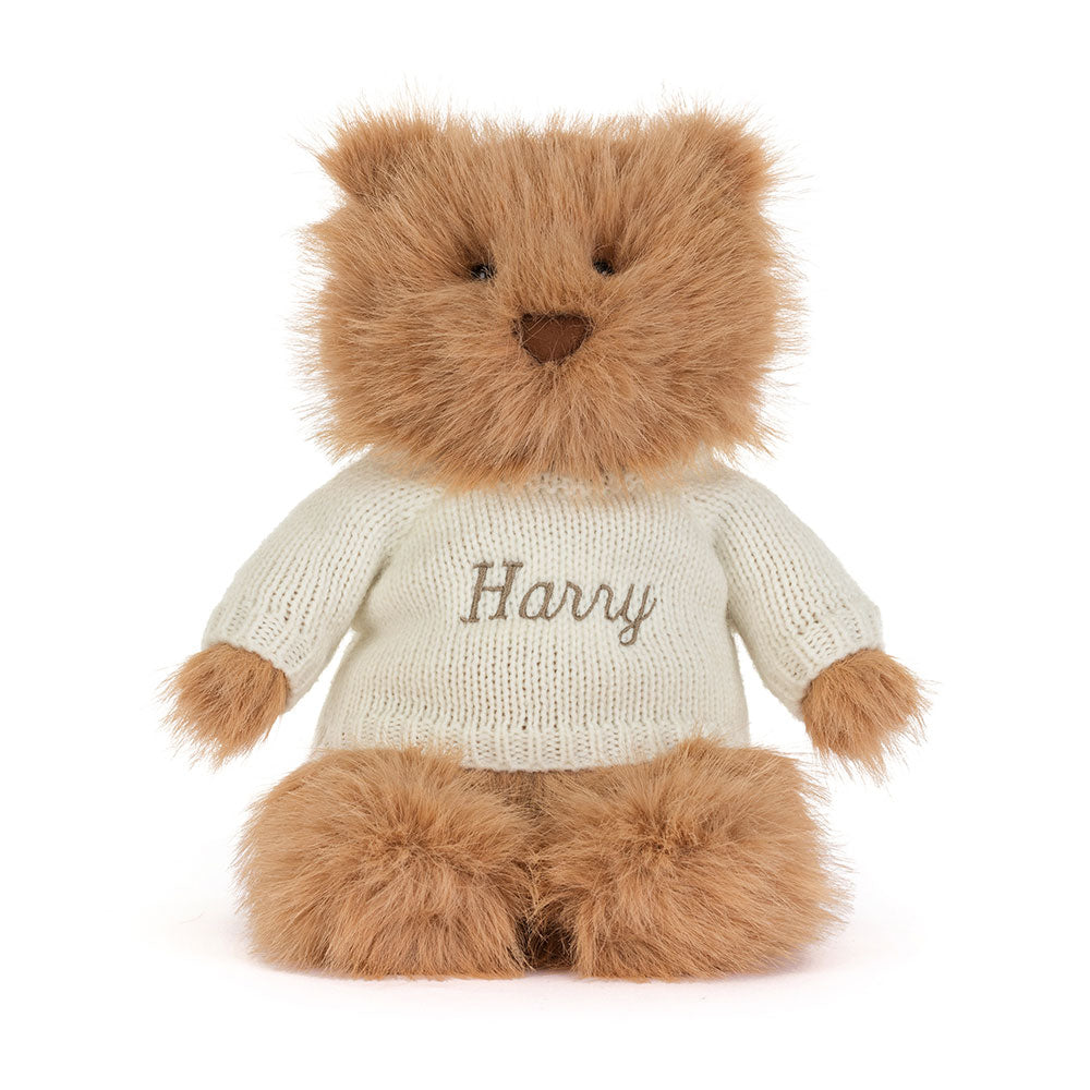 Bartholomew Bear Bouffant with Personalised Cream Jumper, View 4