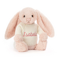 Bashful Blush Bunny with Personalised Cream Jumper, View 4