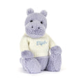 Bashful Hippo with Personalised Cream Jumper, Main View