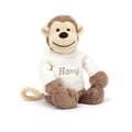 Bashful Monkey with Personalised Cream Jumper, View 4