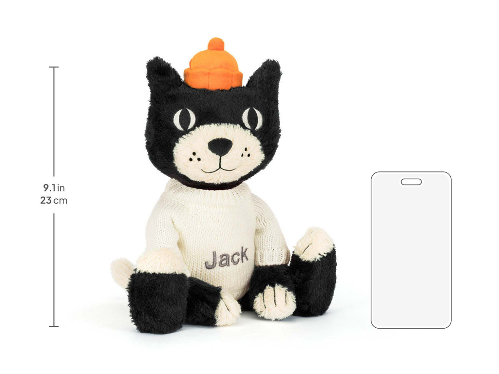 Jellycat Jack with Personalized Cream Jumper, size chart