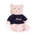 Leola Bear with Personalised Navy Jumper, Main View