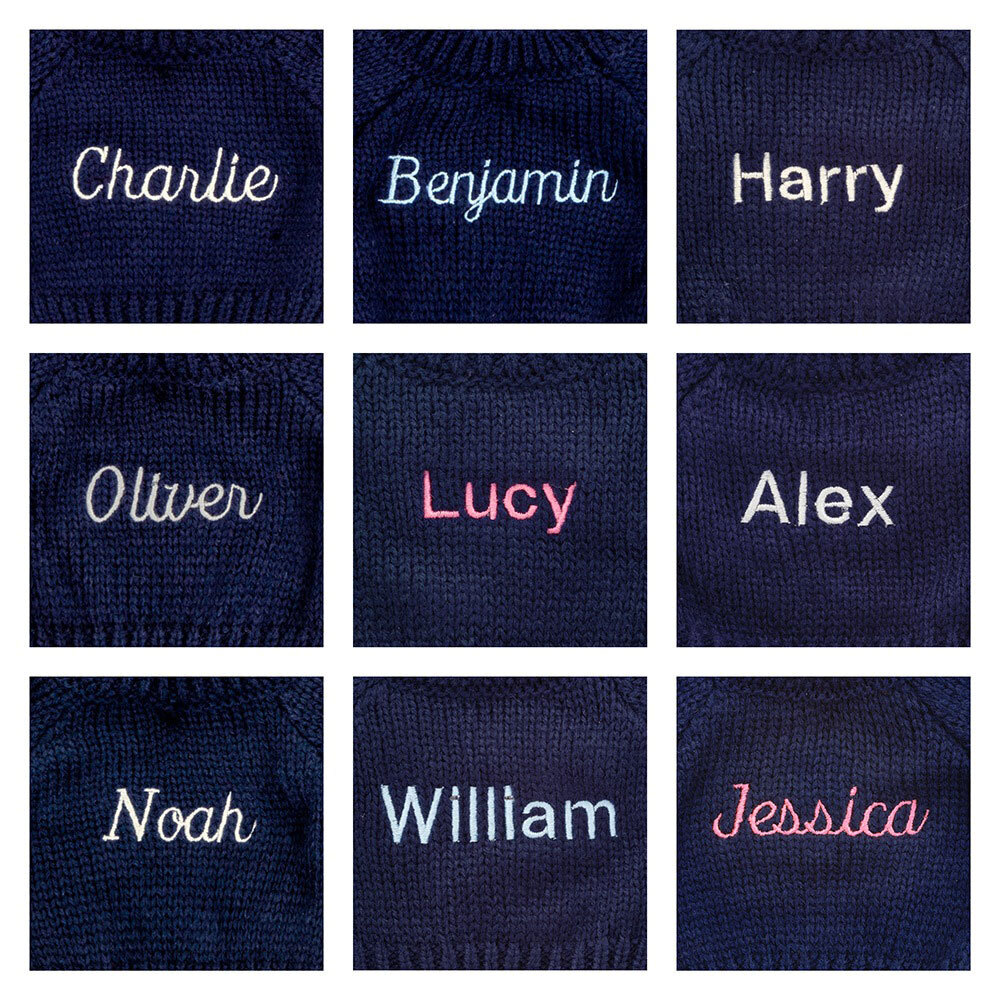 Bashful Blush Bunny with Personalised Navy Jumper, View 2