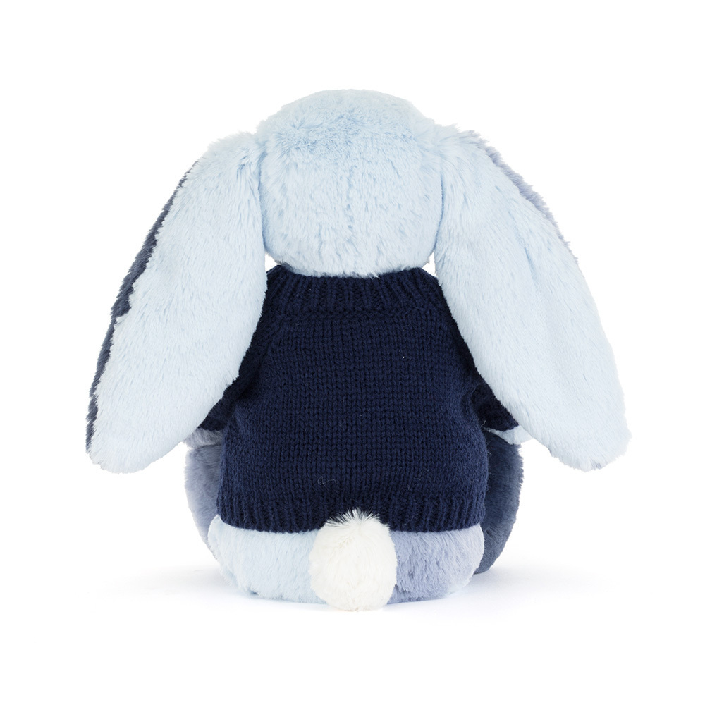 Puddlesea Bunny with Personalised Navy Jumper, View 3