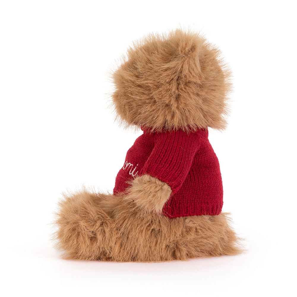 Bartholomew Bear Bouffant with Personalised Red Jumper, View 2
