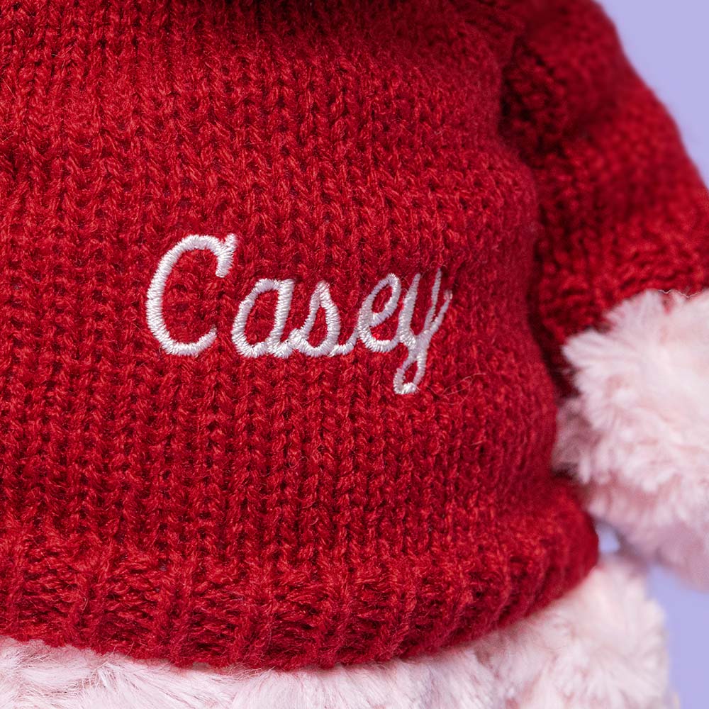 Leola Bear with Personalised Red Jumper, view 1