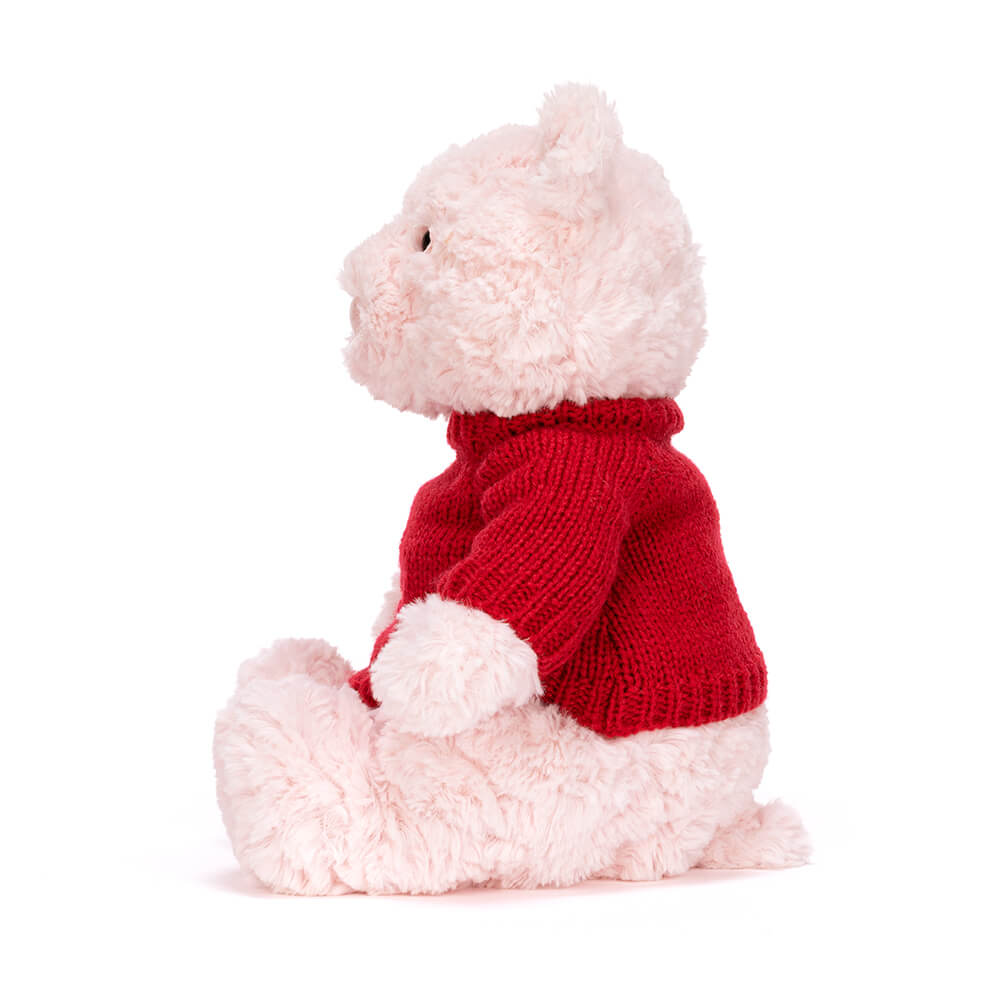 Leola Bear with Personalised Red Jumper, View 2