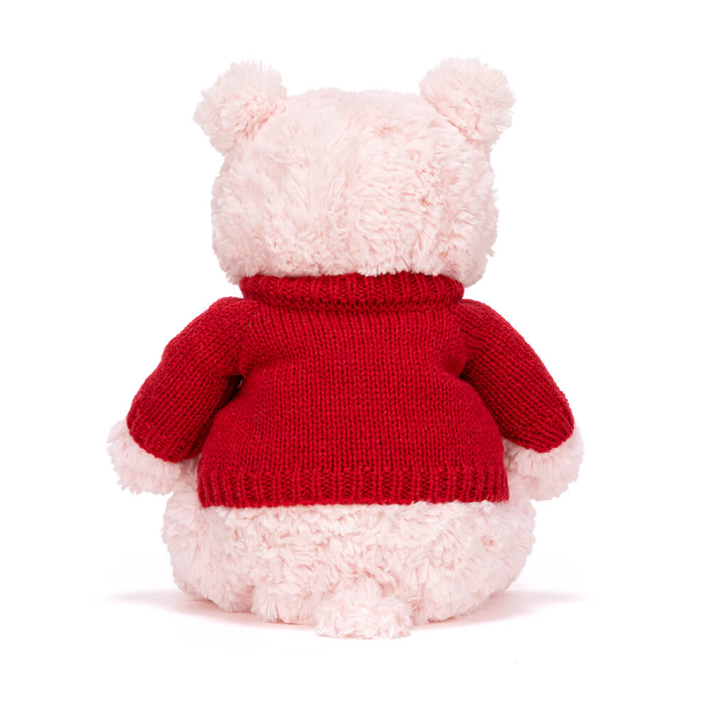 Leola Bear with Personalised Red Jumper, View 3