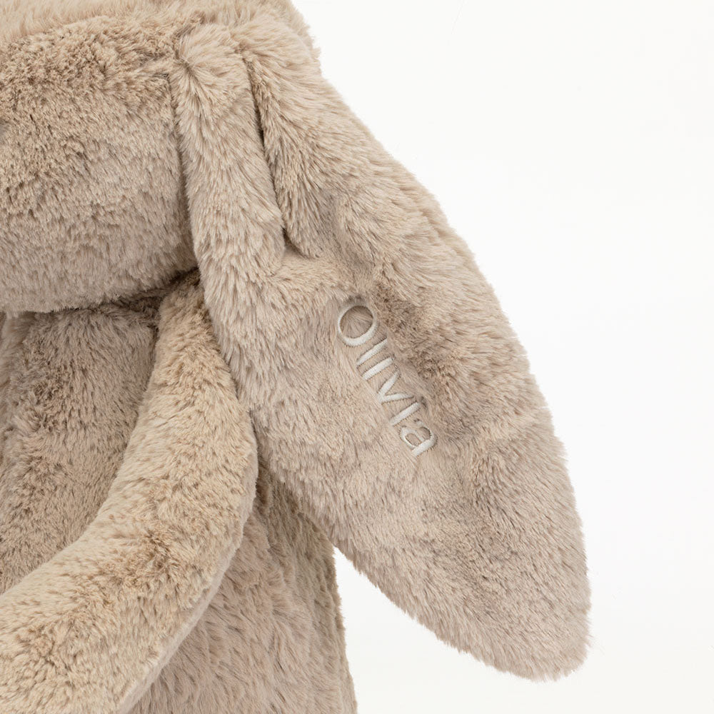 Personalised Bashful Beige Bunny Huge, View 2