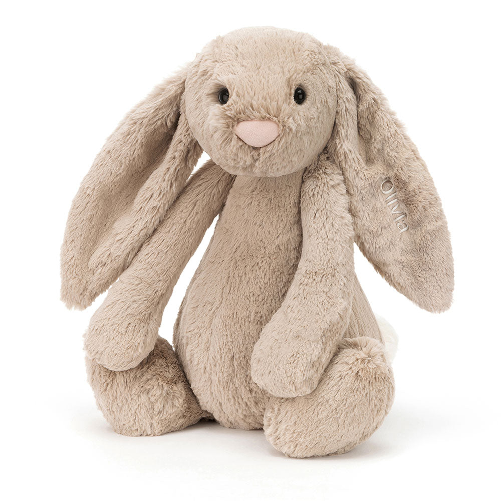 Personalised Bashful Beige Bunny Huge, View 4