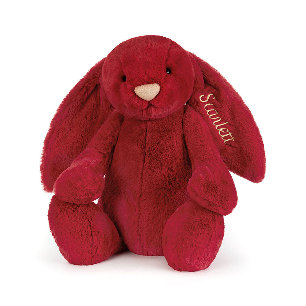 Personalised Bashful Luxe Bunny Scarlett Huge, Main View