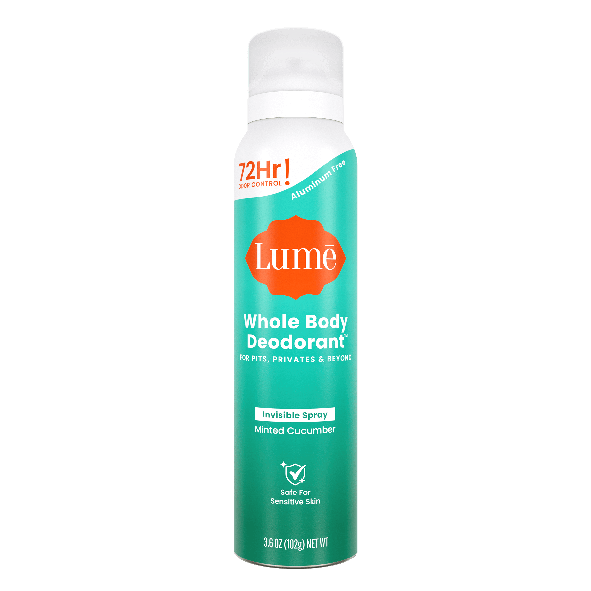 Can of Minted Cucumber Aluminum Free Spray Deodorant