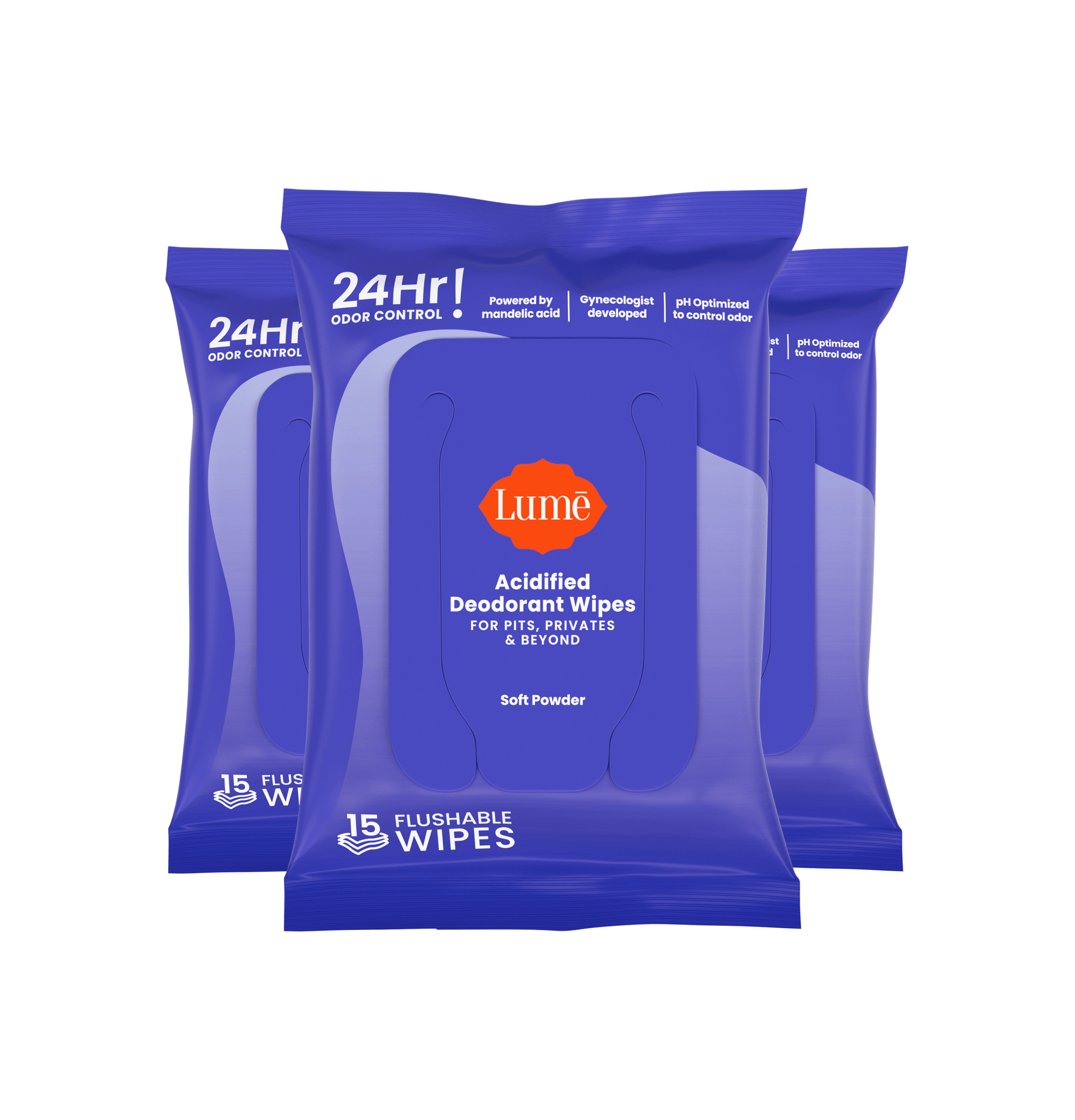 Soft Powder 15ct Wipes | Deodorant Wipes 3-Pack