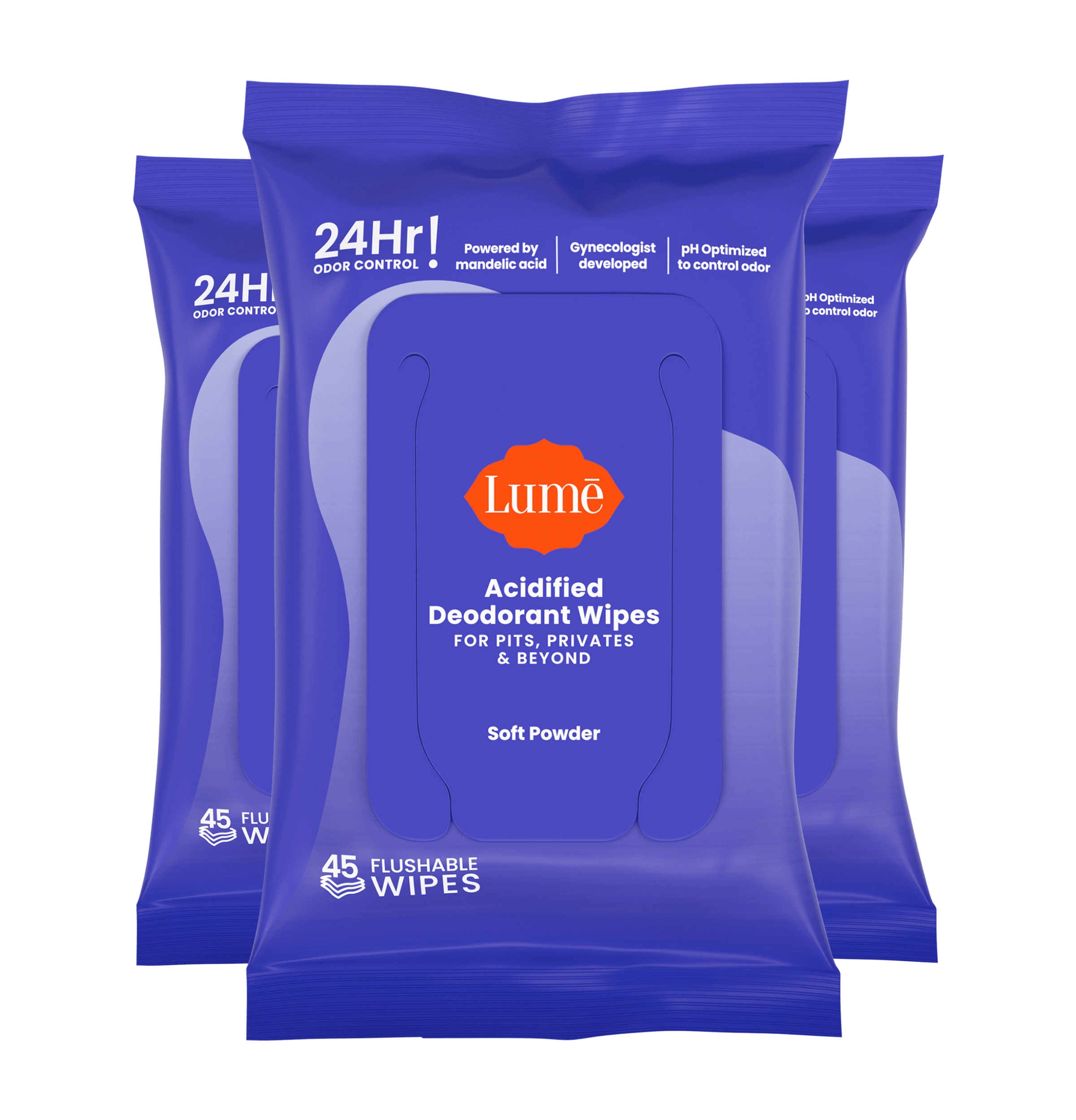 Soft Powder 45ct Wipes | Deodorant Wipes 3-Pack