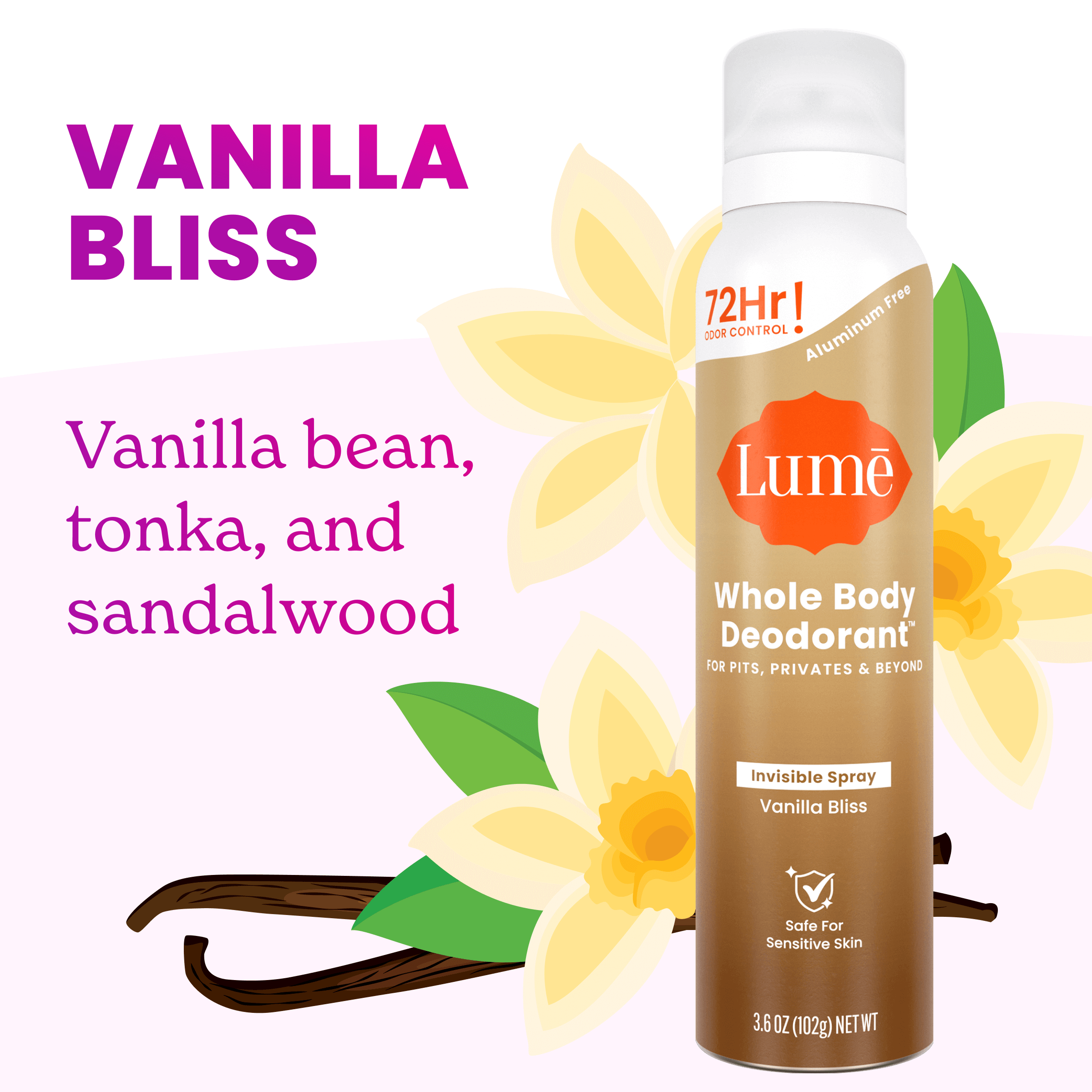 Vanilla Bliss | Aluminum Free Deo Spray