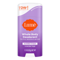 Purple and white bar of Lume lavender sage scented cream deodorant stick