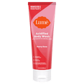 Pink Lume peony rose scented acidified body wash against a white background