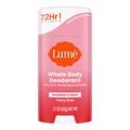 Pink and white Lume peony rose scented cream deodorant stick