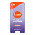 Purple and orange Lume soft powder scented solid deodorant stick
